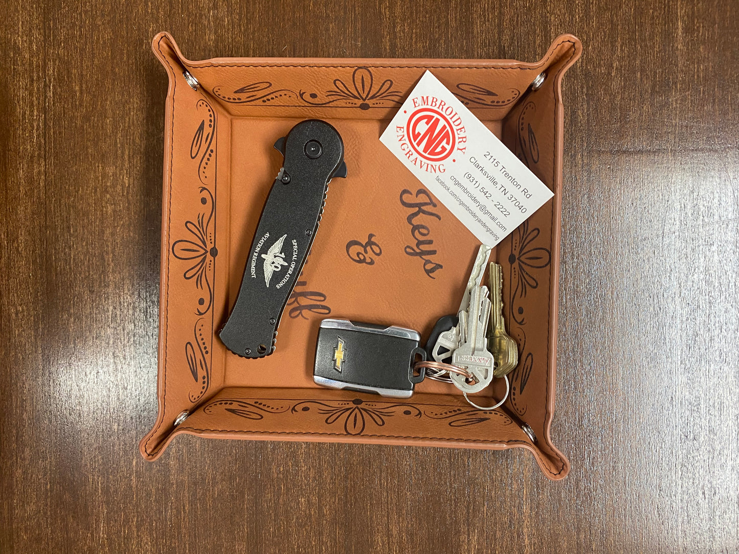 Leather Valet Tray