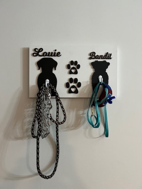 Dog Leash Hanger Plaque