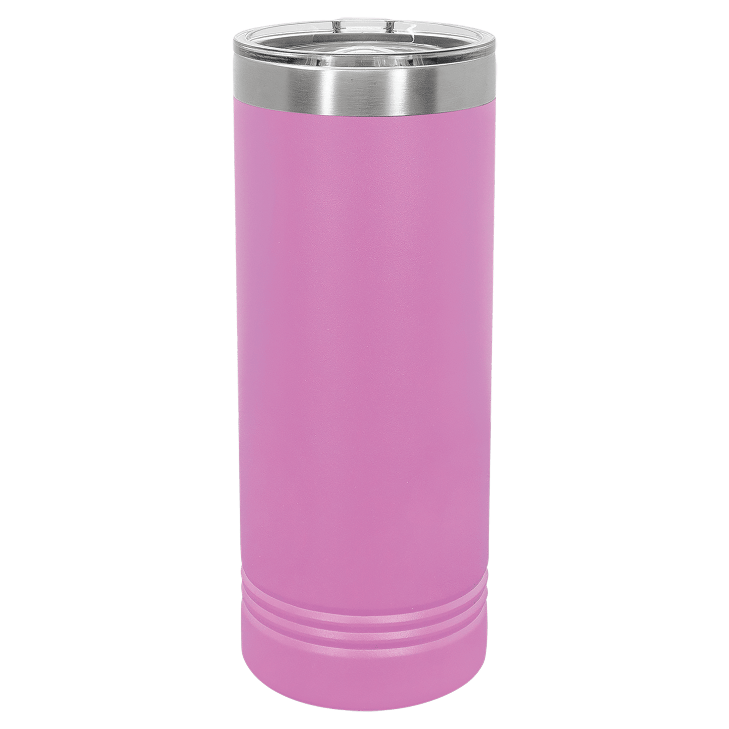 Customized engraved 22 ounce skinny tumblers with slider lid