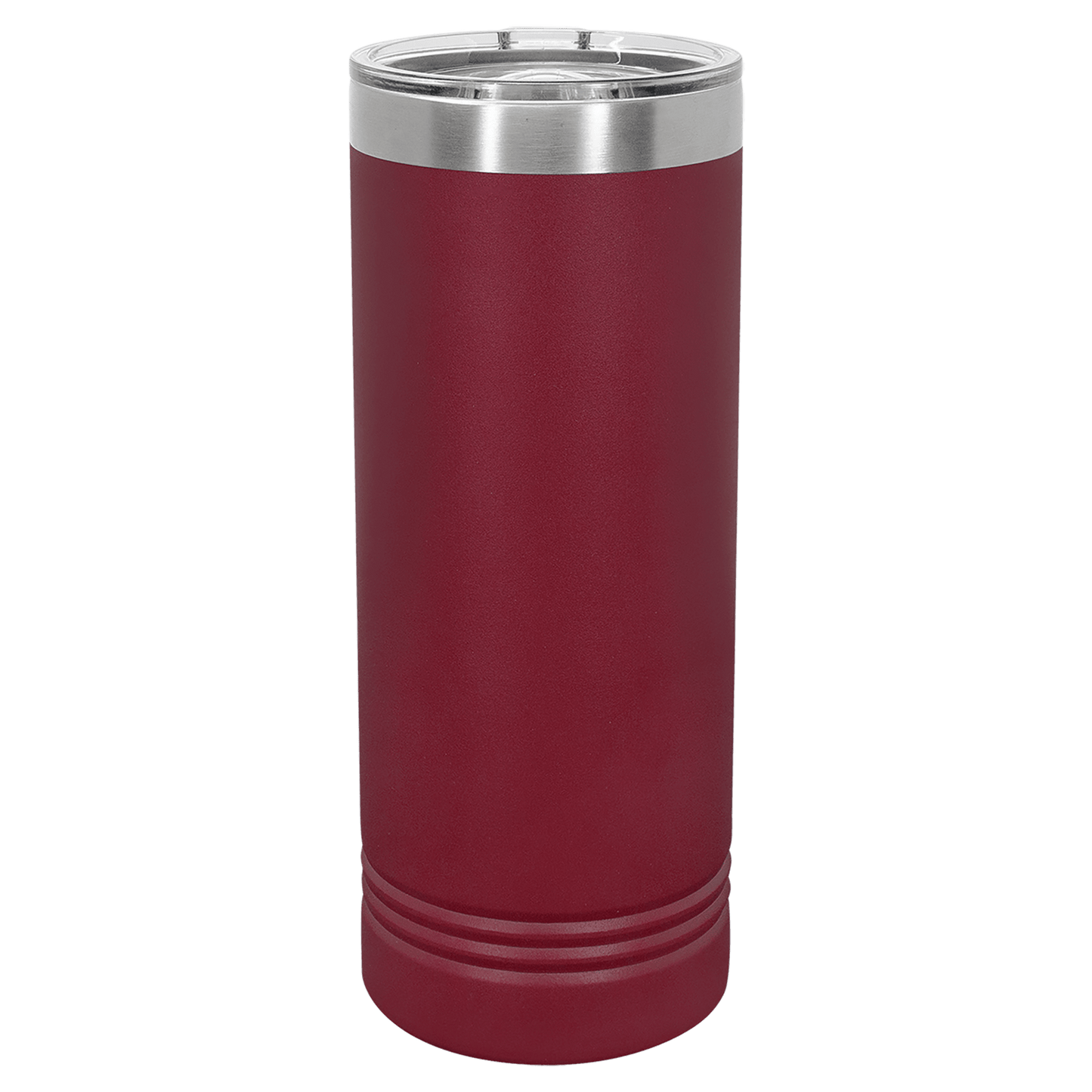 Customized engraved 22 ounce skinny tumblers with slider lid