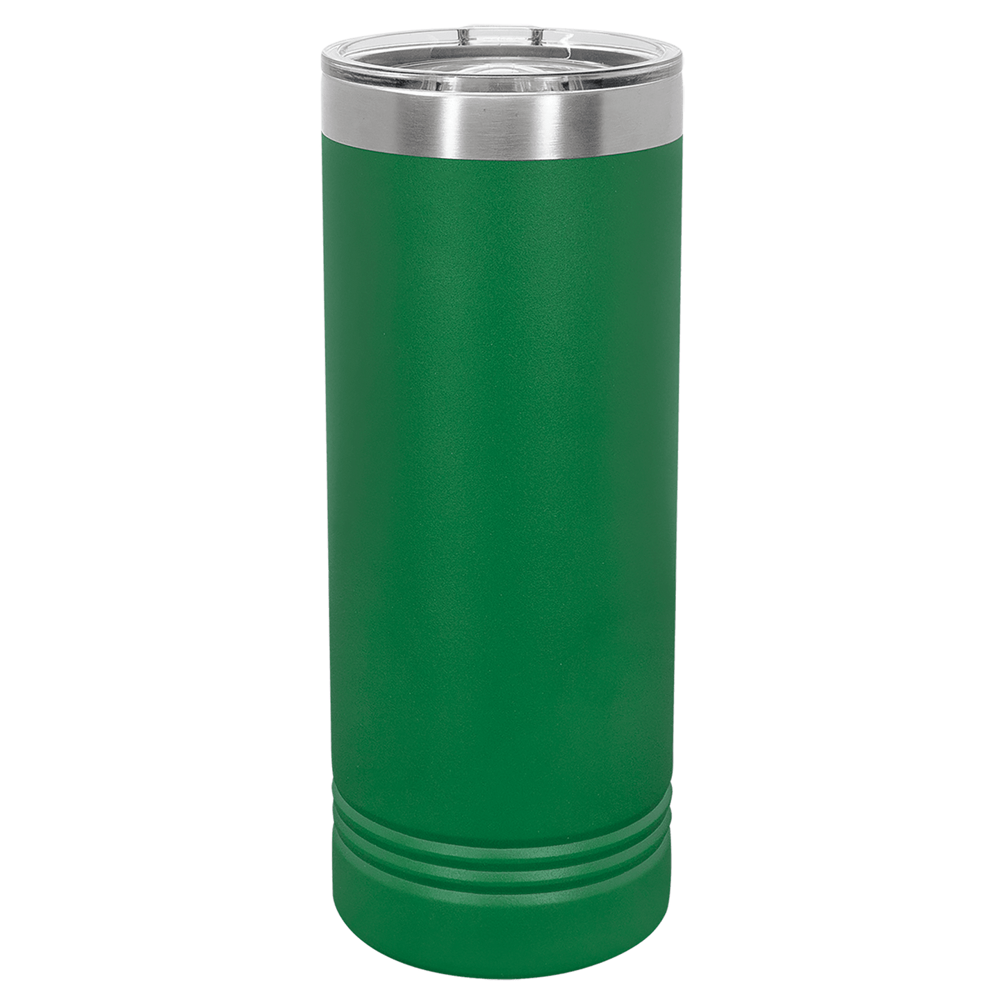 Customized engraved 22 ounce skinny tumblers with slider lid