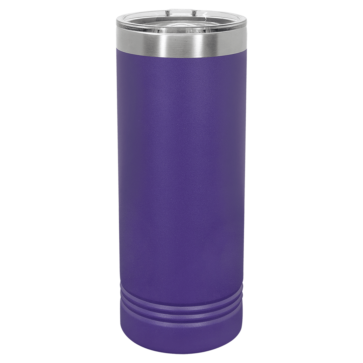 Customized engraved 22 ounce skinny tumblers with slider lid