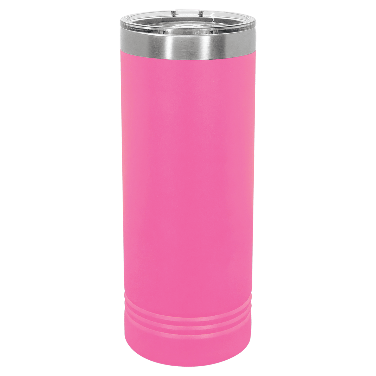 Customized engraved 22 ounce skinny tumblers with slider lid