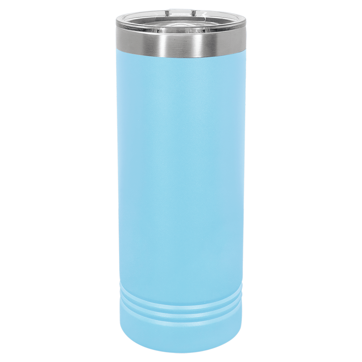 Customized engraved 22 ounce skinny tumblers with slider lid