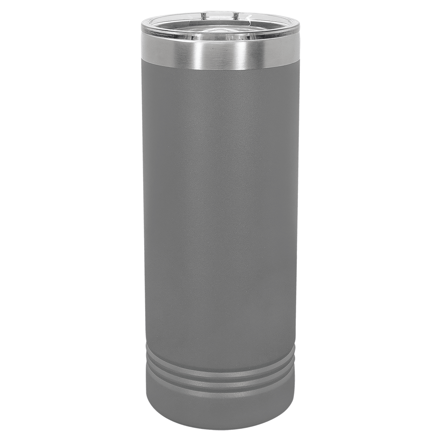 Customized engraved 22 ounce skinny tumblers with slider lid