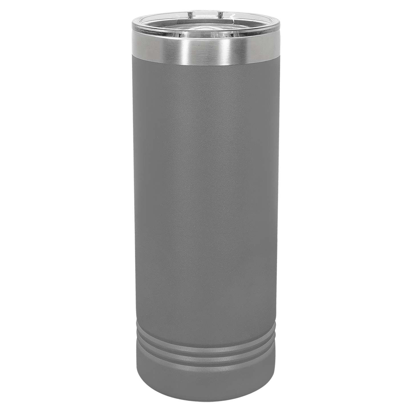 Customized engraved 22 ounce skinny tumblers with slider lid